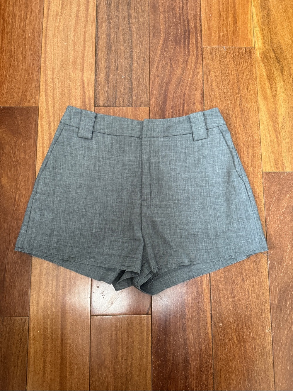 Women's Gray Tailored Dress Shorts